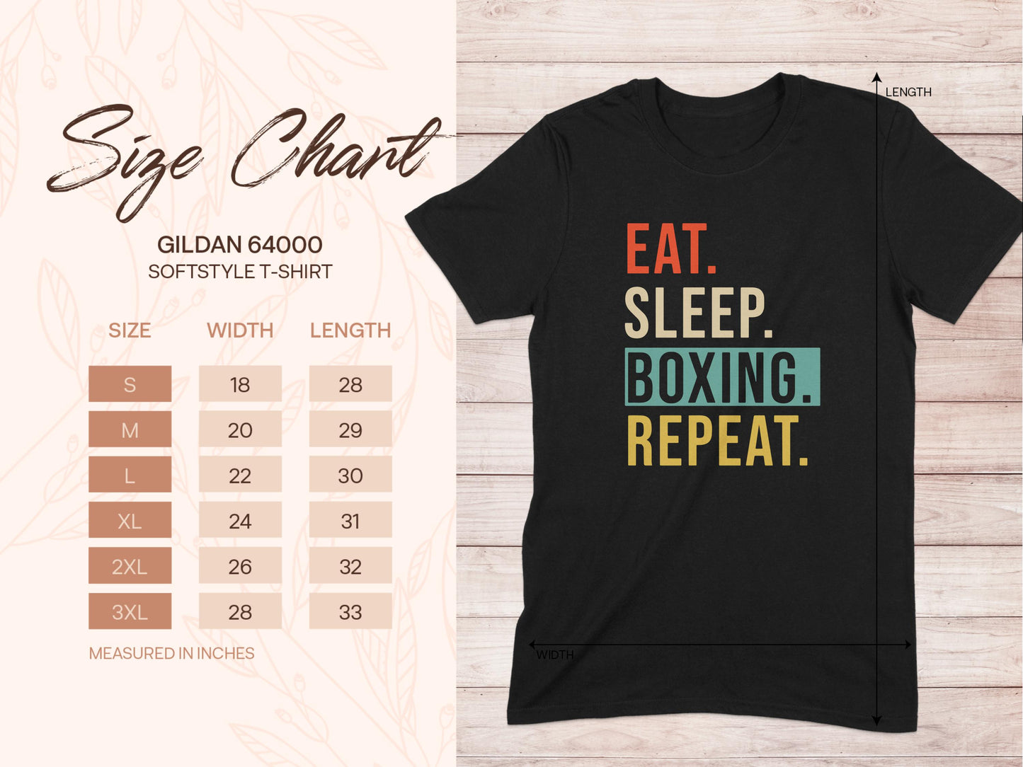 Eat Sleep Boxing Repeat Graphic T-shirt product type