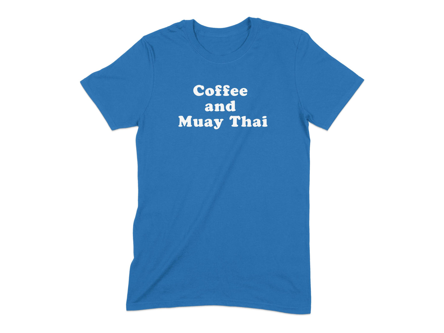 Coffee and Muay Thai Blue Graphic T-shirt product type