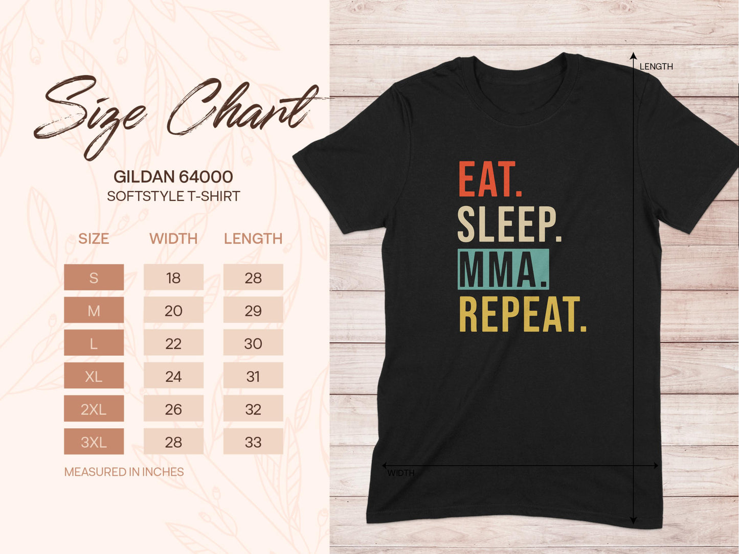 Eat Sleep MMA Repeat Design T-shirt product
