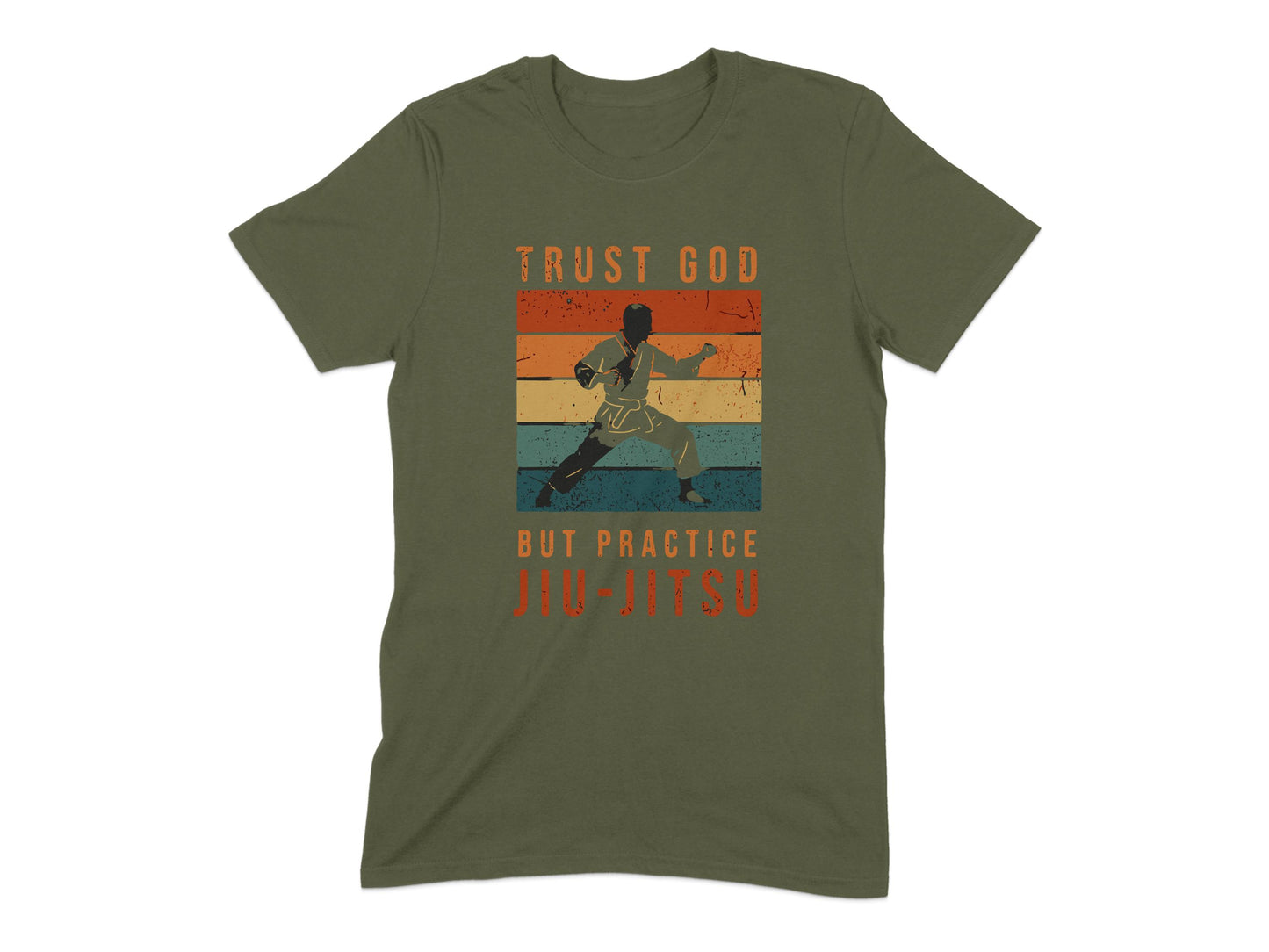 Trust God But Practice Jiu-Jitsu Graphic Tee product
