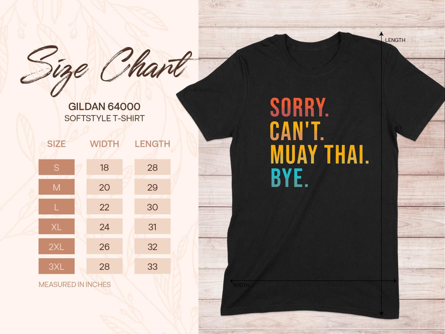 Sorry Can't Muay Thai Bye Graphic T-Shirt product