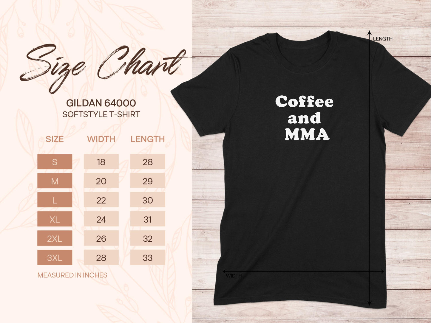 Coffee and MMA Printed Black T-shirt product type