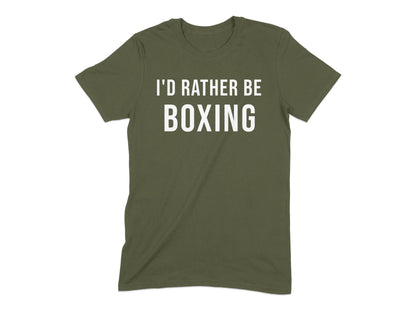 I'd Rather Be Boxing Statement T-Shirt product type