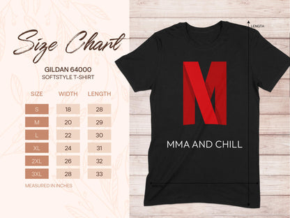 MMA and Chill Red M Design Softstyle T-shirt product type