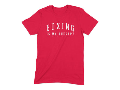 Boxing Is My Therapy Red T-Shirt product