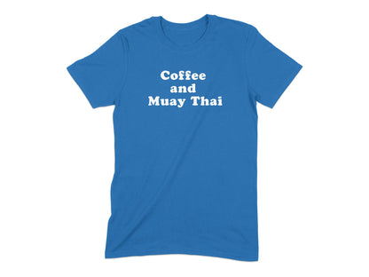 Coffee and Muay Thai Blue Graphic T-shirt product type