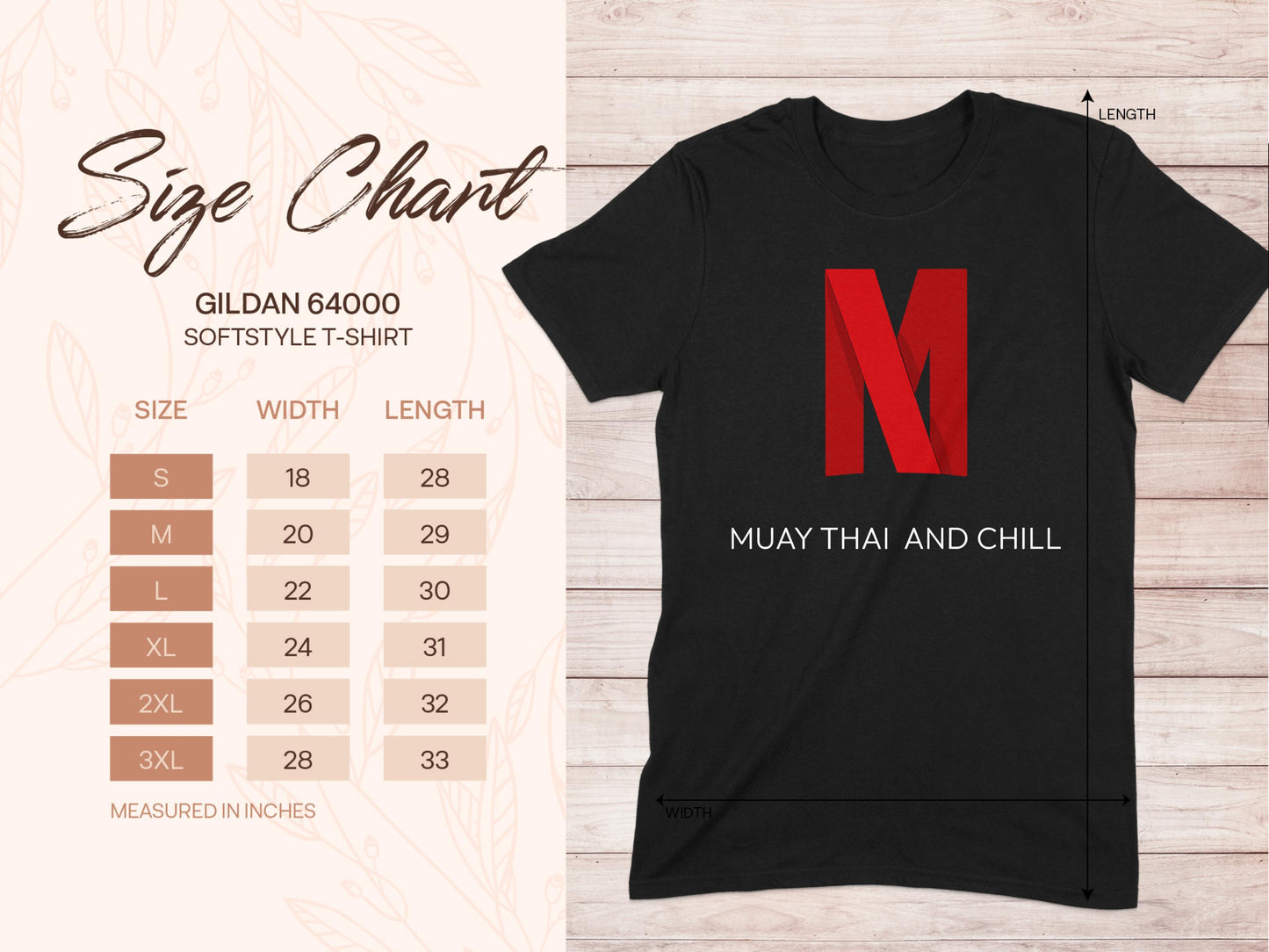 Muay Thai and Chill Gildan 64000 Softstyle T-shirt product
