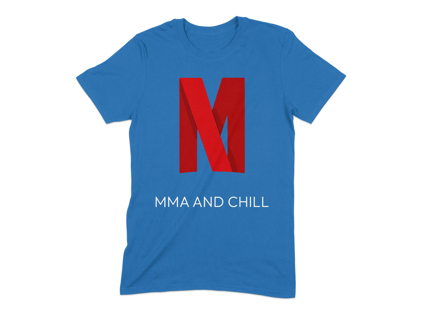 MMA and Chill Red M Print Blue Casual Wear T-shirt product type