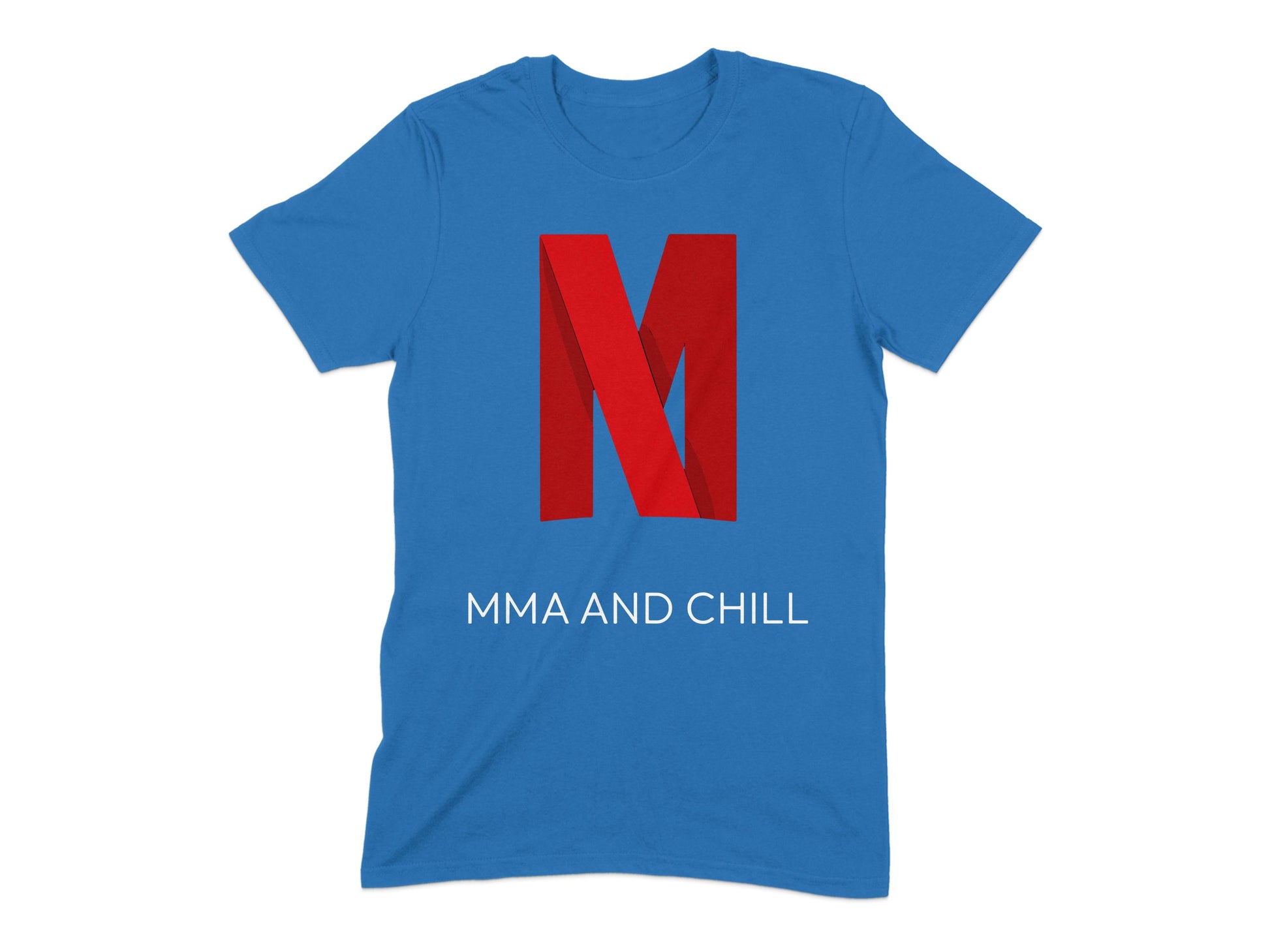 MMA and Chill Red M Print Blue Casual Wear T-shirt product type