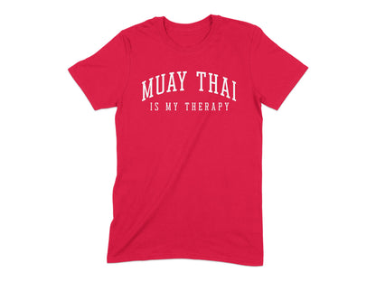 Muay Thai Is My Therapy Text Print T-Shirt product type
