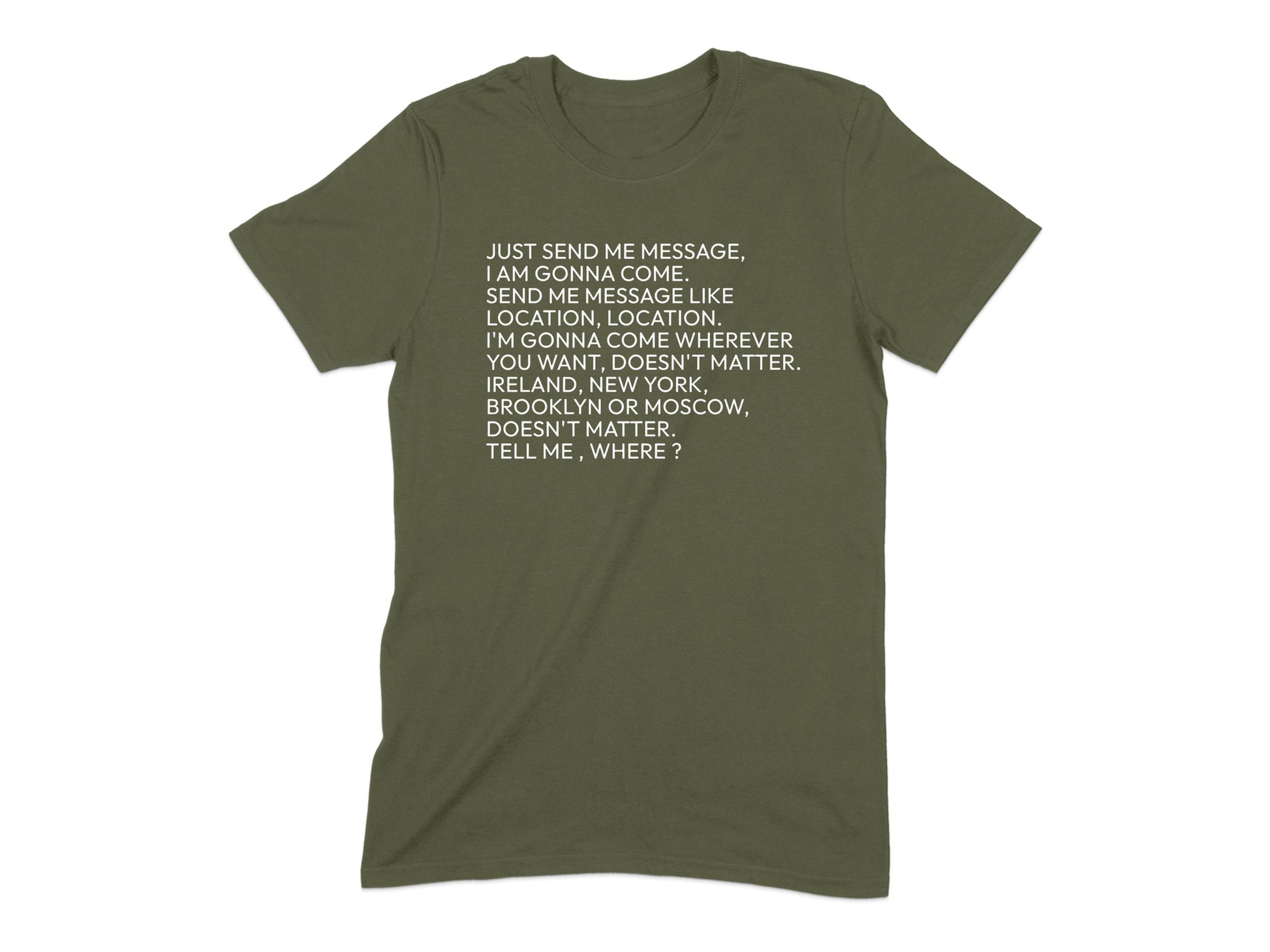 Send Me Message Shirt Ireland New York Brooklyn Product