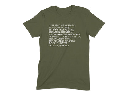 Send Me Message Shirt Ireland New York Brooklyn Product
