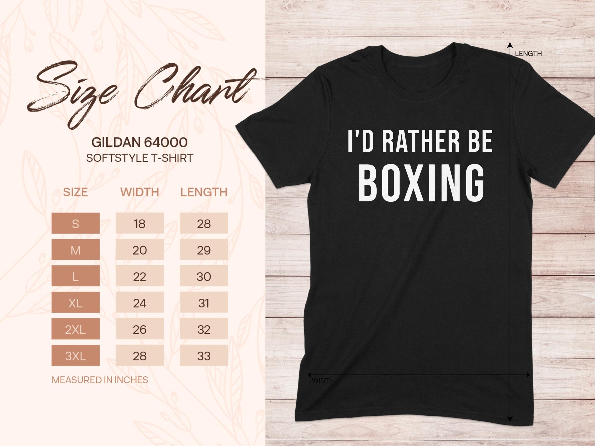 I'D RATHER BE BOXING T-SHIRT product