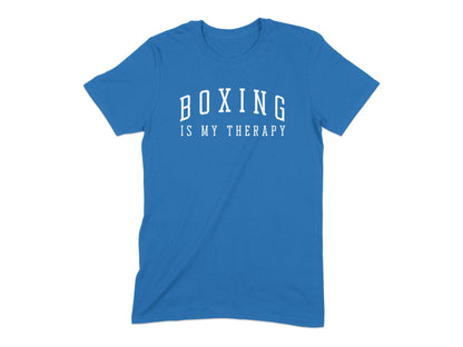 Boxing Is My Therapy Blue Graphic T-Shirt product